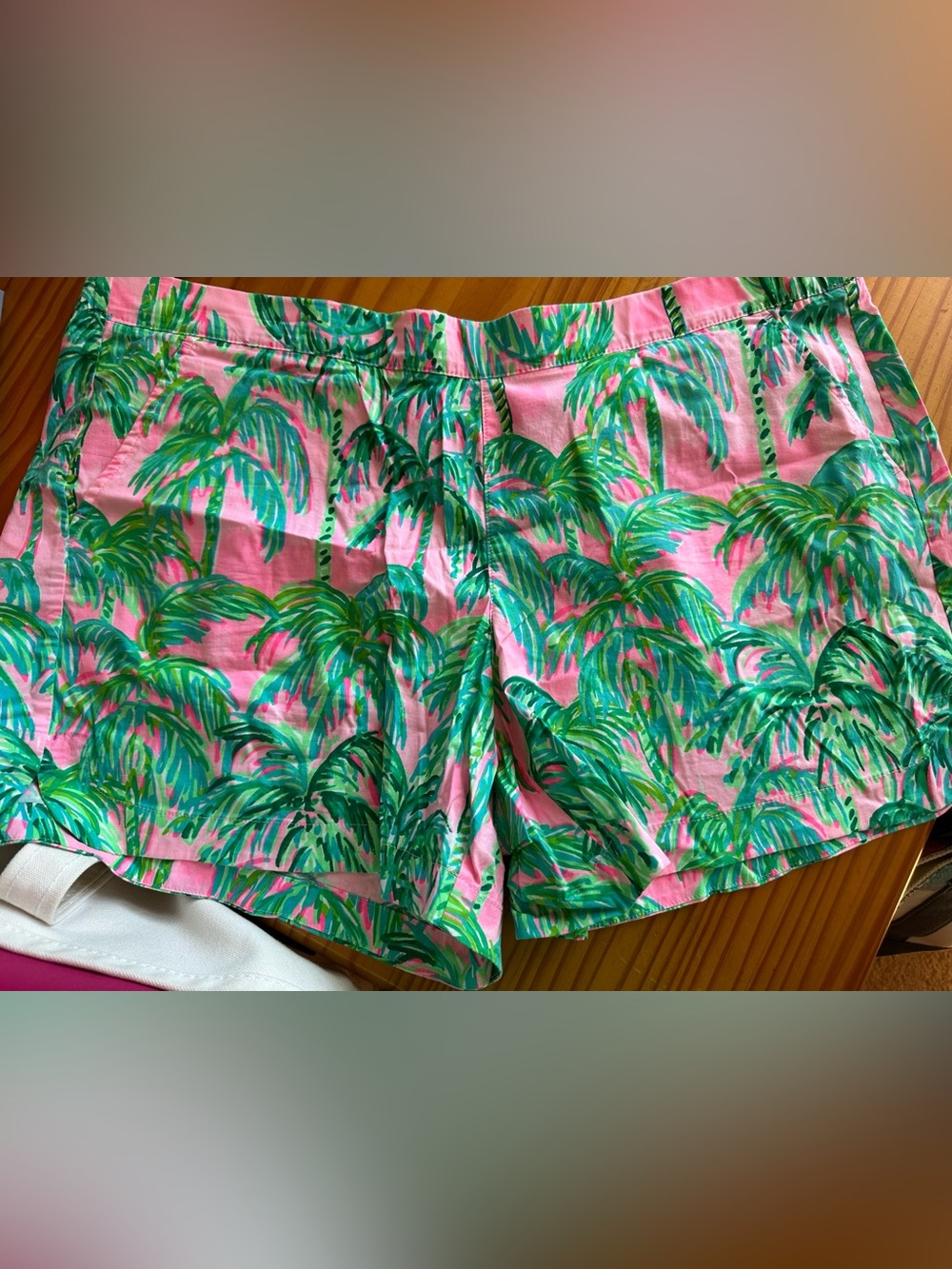 Lilly Pulitzer Pink Palm-Print Bermuda Shorts